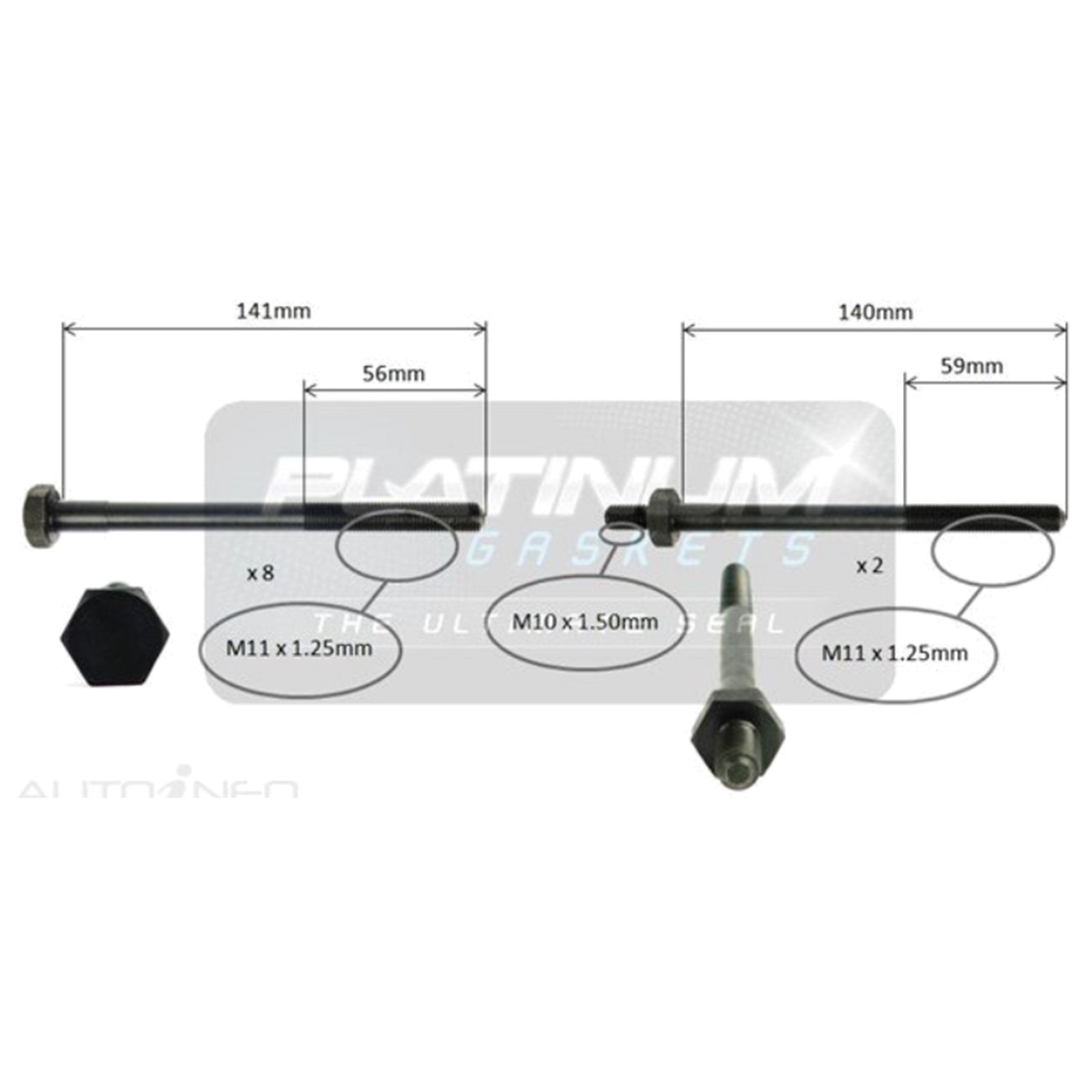 Engine Cylinder Head Bolt Set for Holden Rodeo TFR30 4cyl 2.2L C22NE 1998~2003